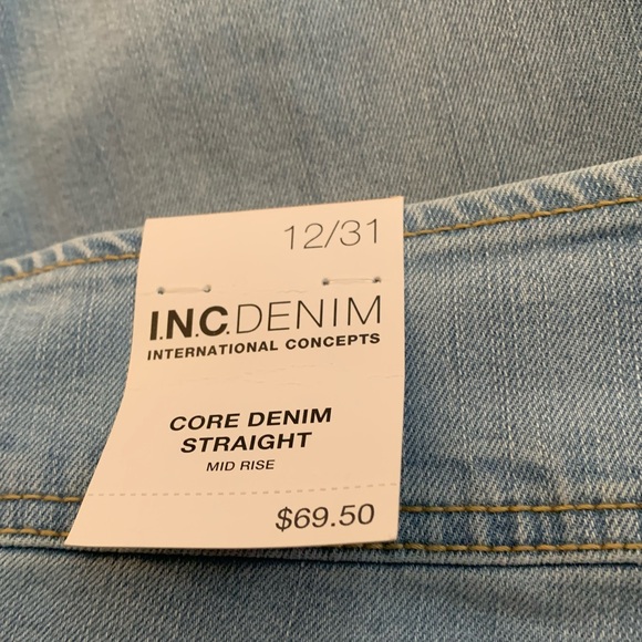 INC international concepts, blue denim, straight leg ankle pant size 12 - Picture 14 of 14